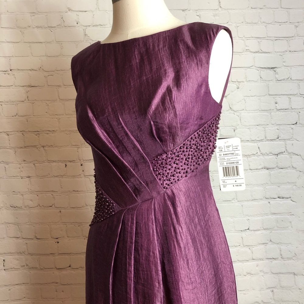 BNWT Adrianna Papell Purple Cocktail Elegant Dress - Picture 4 of 6